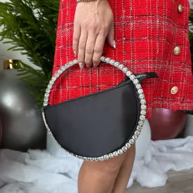 Rhinestone Circle Wristlet