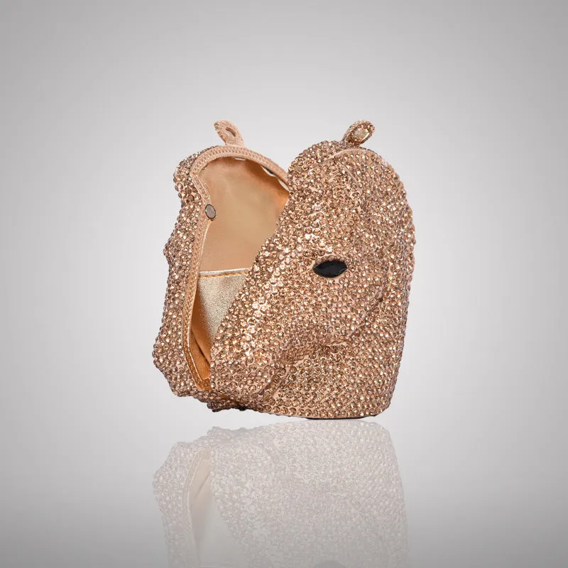 Rose Gold Horse Swarovski Clutch | C905