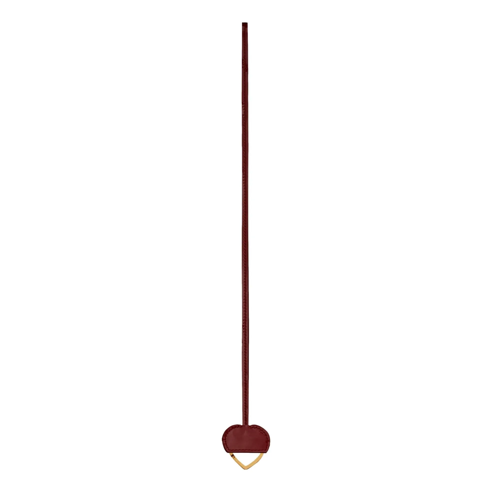 Saint Laurent Opyum Red Patent Leather Heart Keyring Necklace