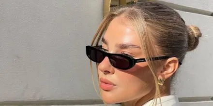 Saint Laurent Sun SL 557 Shade 001 - As Seen On Hailey Bieber & Usher
