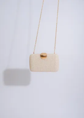 Seashell Weave Clutches Nude
