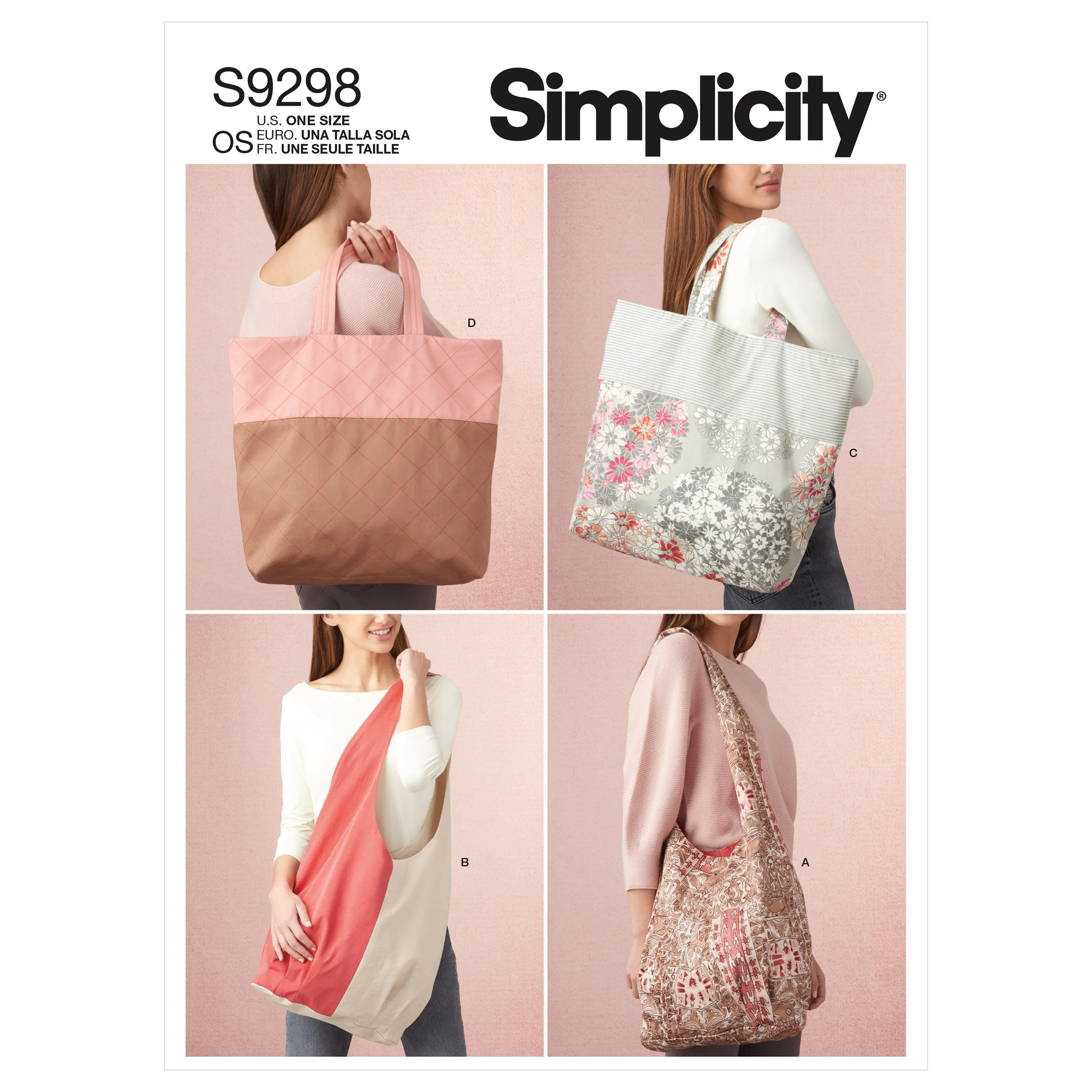 Simplicity Sewing Pattern 9298 Market Tote Bags