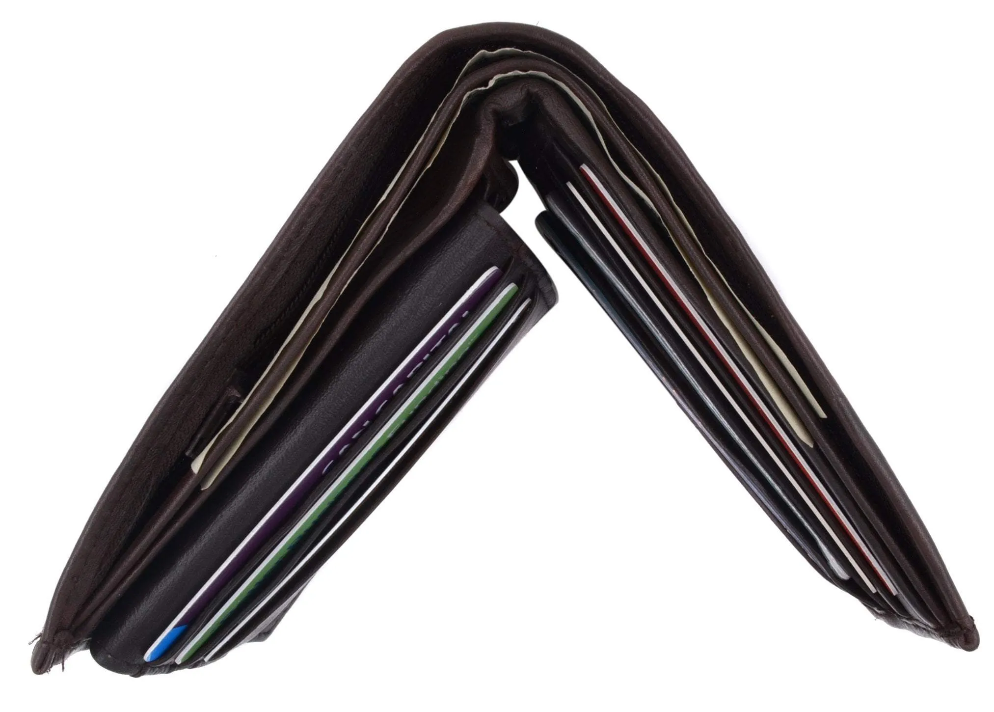 Soft Lambskin Leather Bifold Wallet W/Removable ID 533