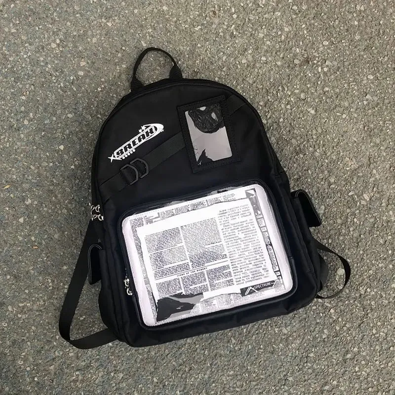 Sohiwoo Harajuku Women Ita Backpacks Large Capacity Students Mochila Femenina Fashion New Design Subculture Commute Bag Female