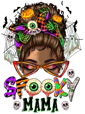 Spooky heat transfer, press and peel, no shirt