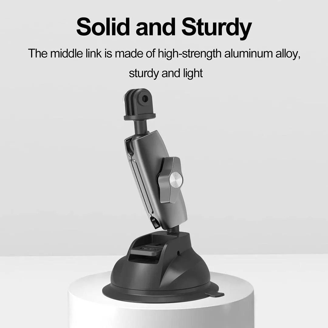 TELESIN Action Camera Universal Suction Cup Mount For GoPro Insta360 DJI Osmo, 21072301