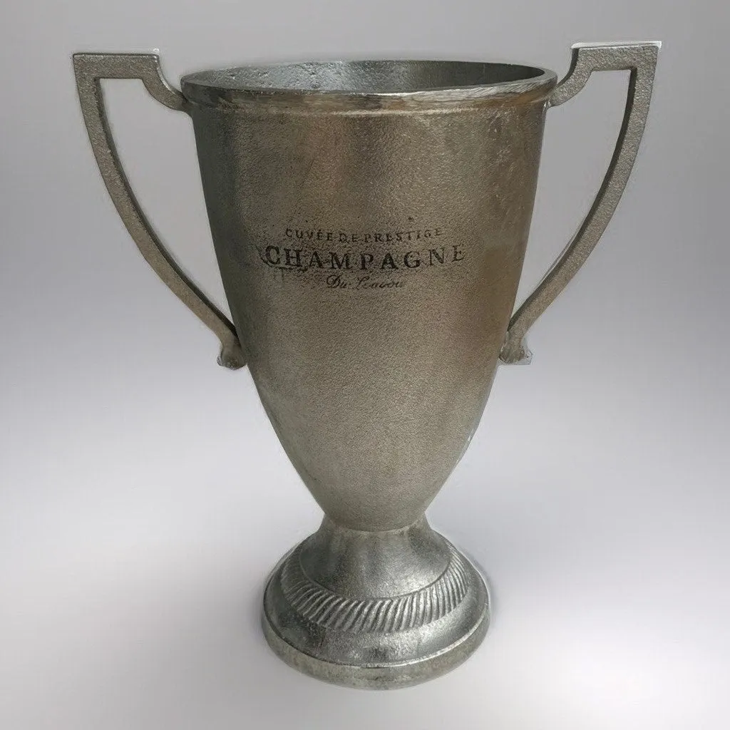 The Champion ~ Trophy Solid Cast Engraved Champagne Ice Bucket | Wine Cooler | Birthday Present | Euro 2024