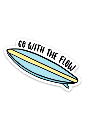 Trendy Sticker - Surfboard