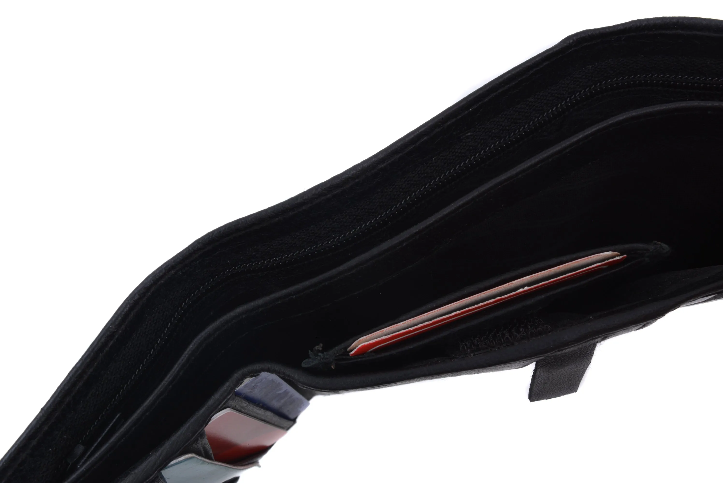 Trifold Lamb Leather Wallet W/Removable ID attached W/Hook and Loop Closure 3255