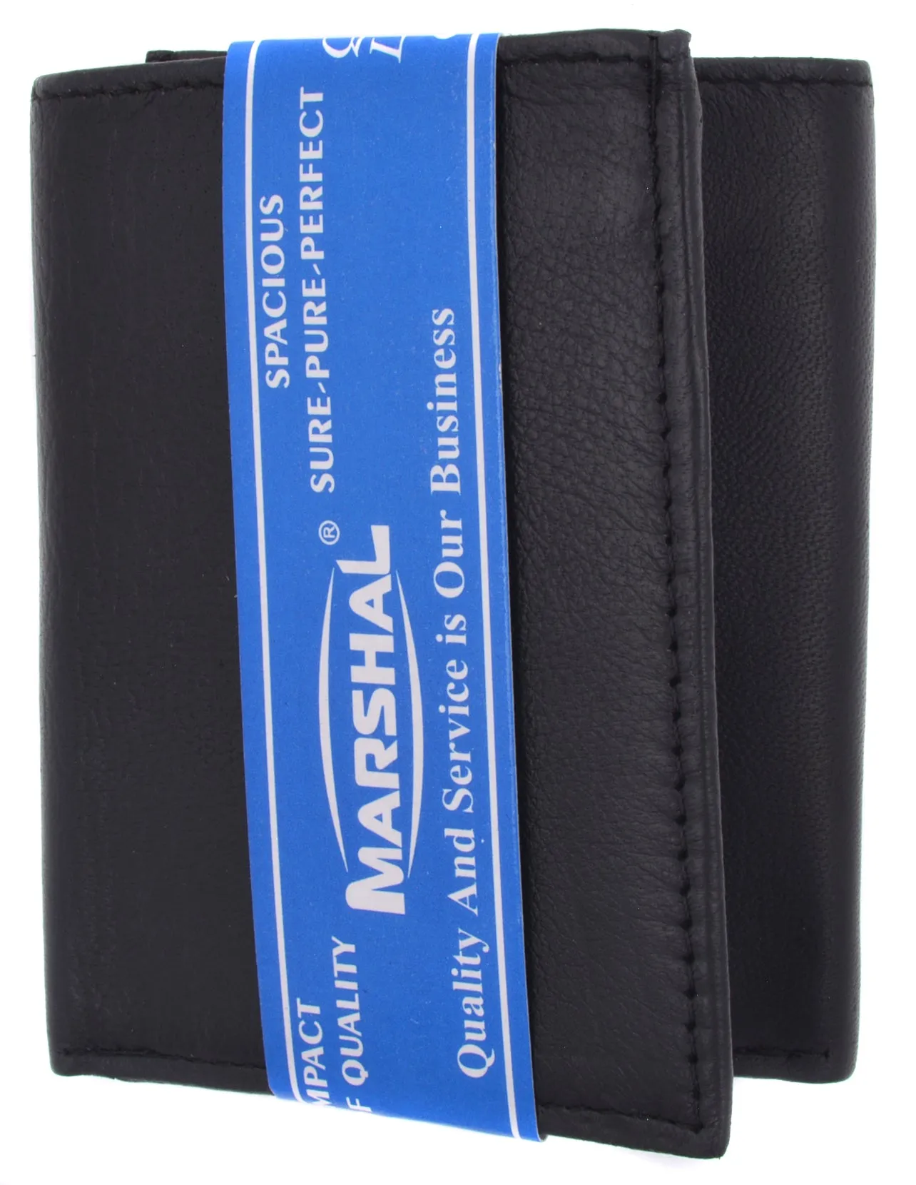 Trifold Lamb Leather Wallet W/Removable ID attached W/Hook and Loop Closure 3255