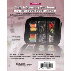 VIVACE Craft Tote Inserts - 12 Pockets Black - 30 x 51cm (12" x 20")