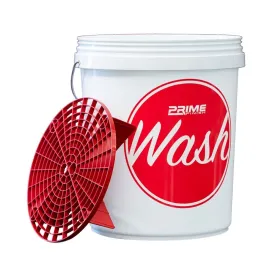 Wash Bucket with Lid and Red Grit Guard Insert 20L
