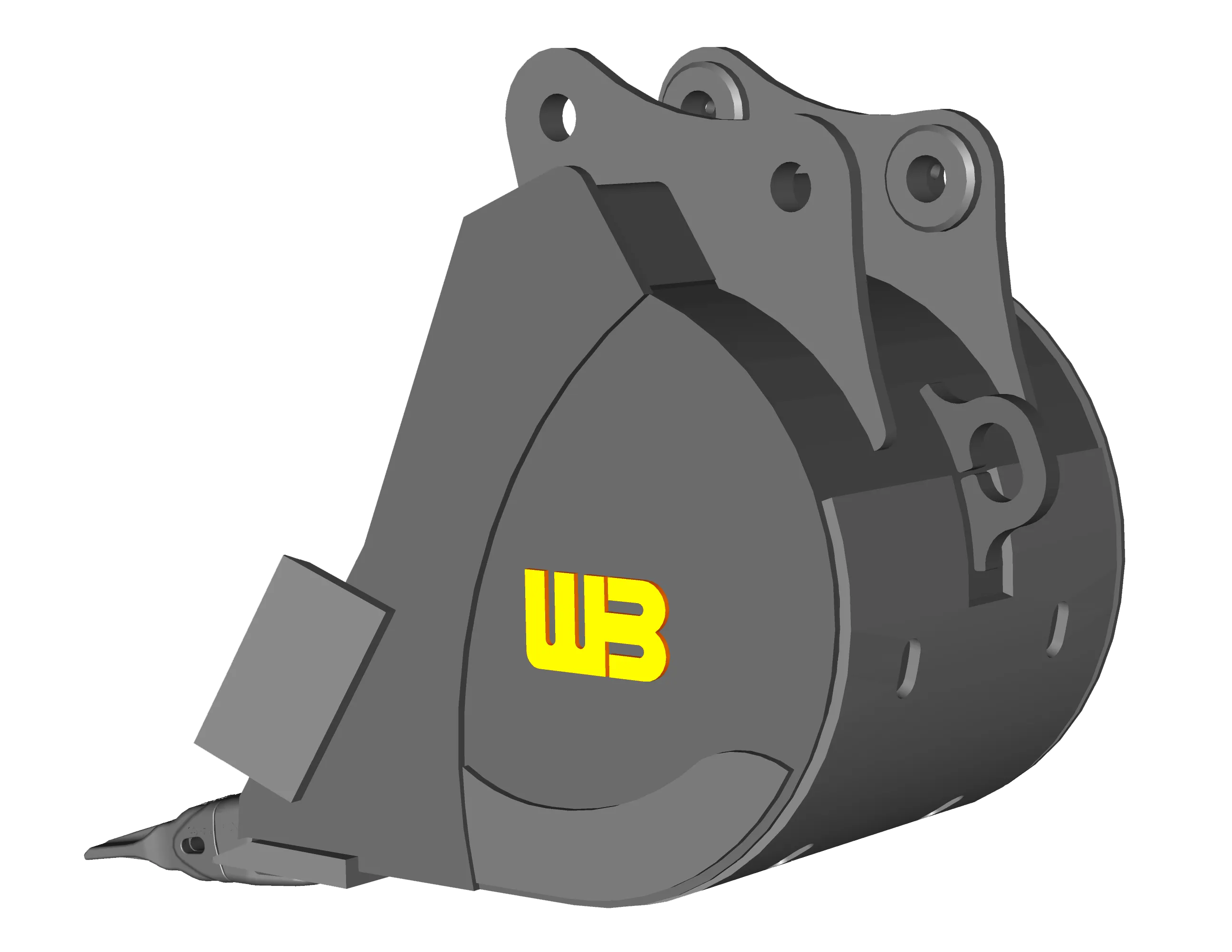 WERK-BRAU Coral Rock Bucket for 2,150 - 4,900 lbs. Excavators. (Mini 76)
