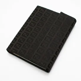 Zucca Monogram Print Leather Backed Diary