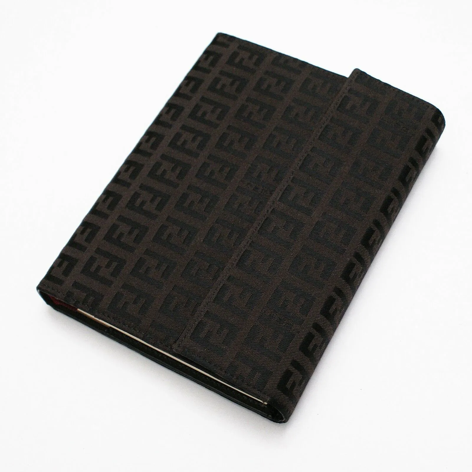 Zucca Monogram Print Leather Backed Diary